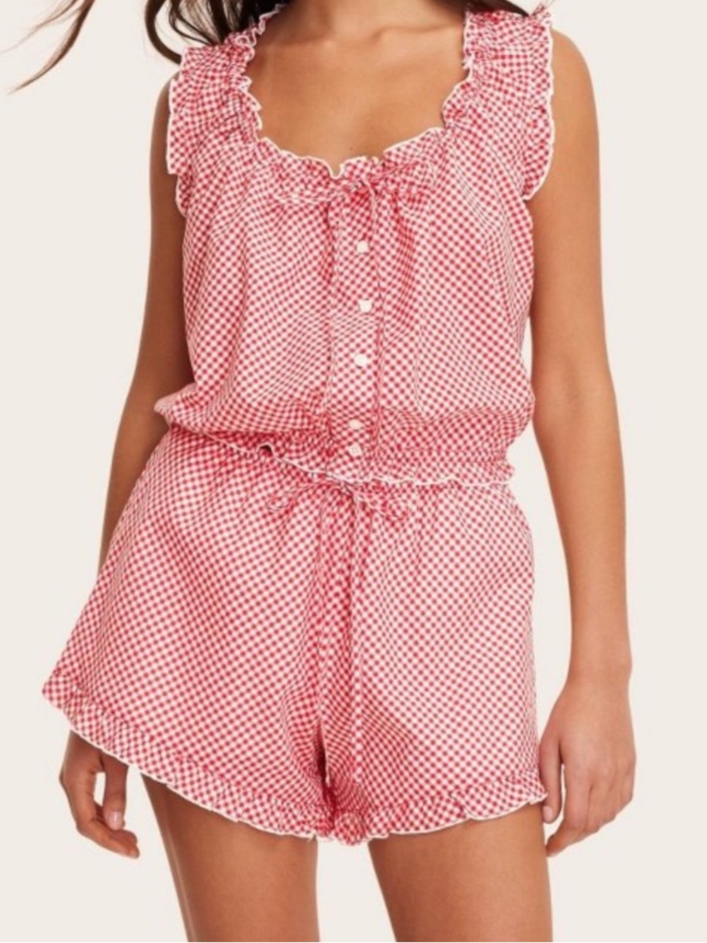 NWT Parke x Target Gingham Ruffle-Trim Camisole